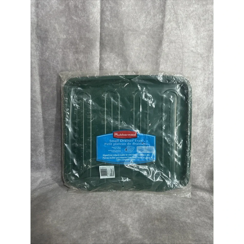 Vtg Rubbermaid 1180 Dish Drainer Tray Hunter Green New NOS cottage core